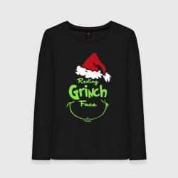 Женский лонгслив хлопок Resting Grinch Face