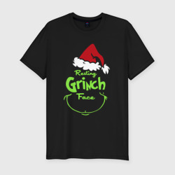 Мужская футболка хлопок Slim Resting Grinch Face