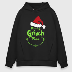 Мужское худи Oversize хлопок Resting Grinch Face