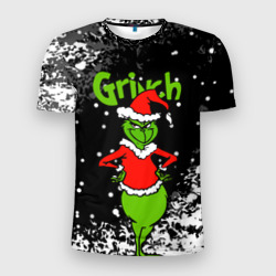 Мужская футболка 3D Slim Grinch На всех обиделся