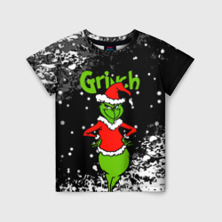 Детская футболка 3D Grinch На всех обиделся