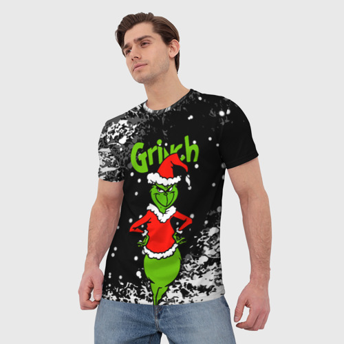 Мужская футболка 3D Grinch На всех обиделся, цвет 3D печать - фото 3