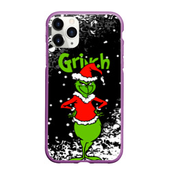 Чехол для iPhone 11 Pro Max матовый Grinch На всех обиделся