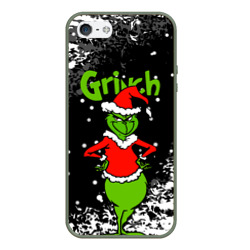 Чехол для iPhone 5/5S матовый Grinch На всех обиделся
