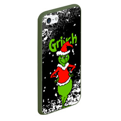 Чехол для iPhone 5/5S матовый Grinch На всех обиделся - фото 2