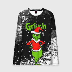 Мужской лонгслив 3D Grinch На всех обиделся