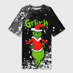 Платье-футболка 3D Grinch На всех обиделся