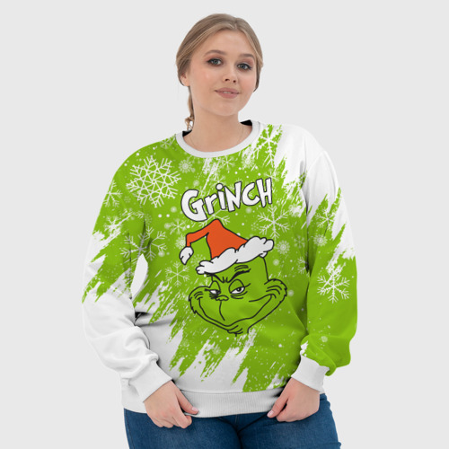 Женский свитшот 3D Grinch Green, цвет 3D печать - фото 6