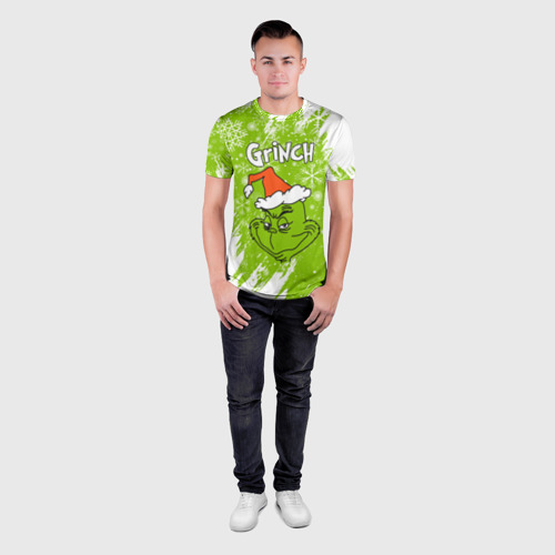 Мужская футболка 3D Slim Grinch Green, цвет 3D печать - фото 4