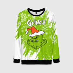 Женский свитшот 3D Grinch Green