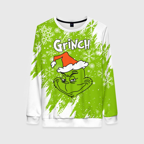 Женский свитшот 3D Grinch Green, цвет 3D печать