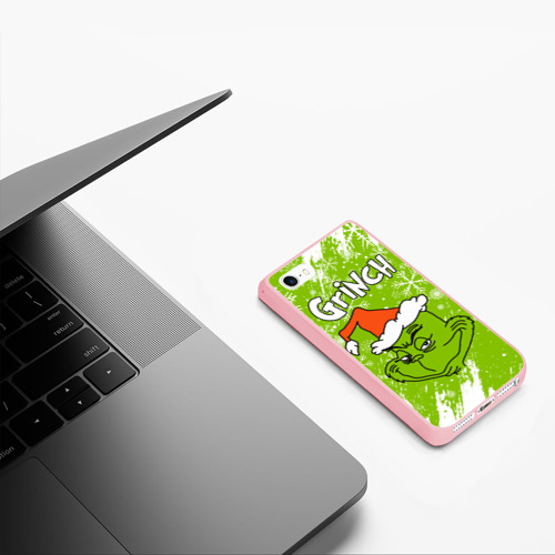 Чехол для iPhone 5/5S матовый Grinch Green, цвет баблгам - фото 5