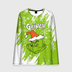 Мужской лонгслив 3D Grinch Green