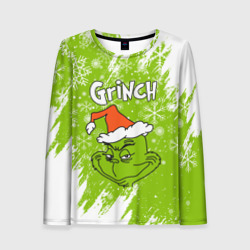 Женский лонгслив 3D Grinch Green