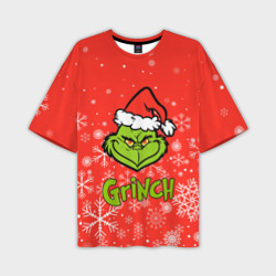 Мужская футболка oversize 3D Grinch Red