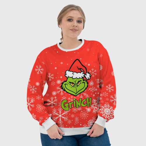 Женский свитшот 3D Grinch Red, цвет 3D печать - фото 6