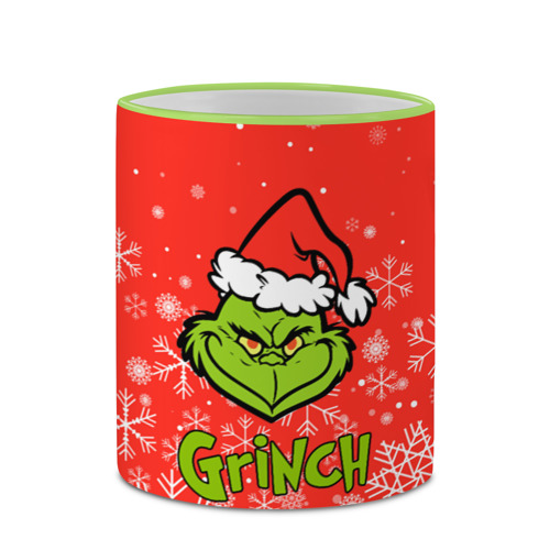 Кружка с полной запечаткой Grinch Red, цвет Кант светло-зеленый - фото 4