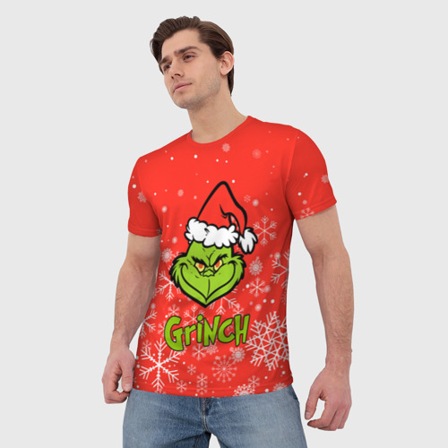 Мужская футболка 3D Grinch Red, цвет 3D печать - фото 3