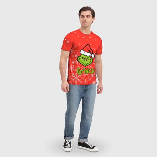 Мужская футболка 3D Grinch Red, цвет 3D печать - фото 5