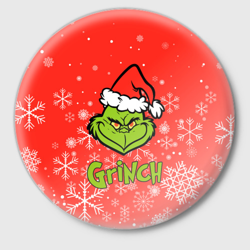 Значок Grinch Red, цвет белый