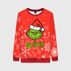 Женский свитшот 3D Grinch Red