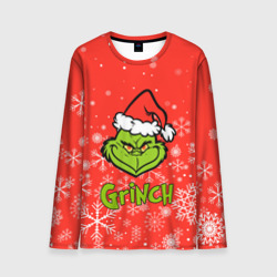 Мужской лонгслив 3D Grinch Red