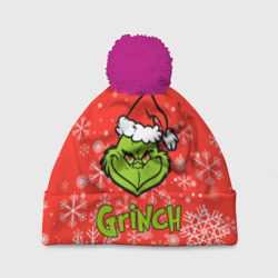 Шапка 3D c помпоном Grinch Red