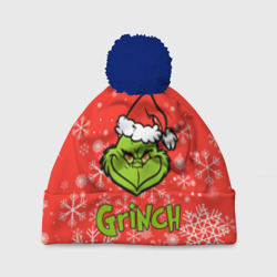 Шапка 3D c помпоном Grinch Red