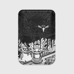 Картхолдер Magsafe магнитный Walhalla team white dragon на спине