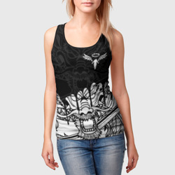 Женская майка 3D Walhalla team white dragon на спине - фото 2