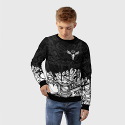 Детский свитшот 3D Walhalla team white dragon на спине - фото 2