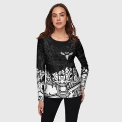 Женский лонгслив 3D Walhalla team white dragon на спине - фото 2