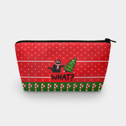 Косметичка 3D What cat и ёлка