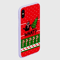 Чехол для iPhone XS Max матовый What cat и ёлка - фото 2
