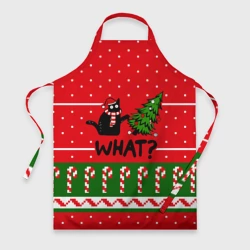 Фартук 3D What cat и ёлка