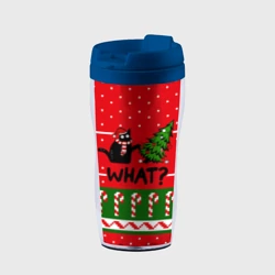 Термокружка-непроливайка What cat и ёлка