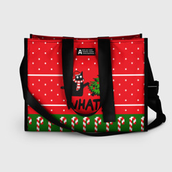Сумка-шоппер 3D What cat и ёлка