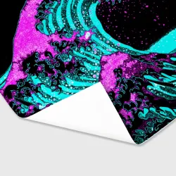 Бумага для упаковки 3D Неоновая Япония, волна, Фудзияма neon Japan - фото 2
