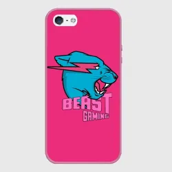 Чехол для iPhone 5/5S матовый Mr Beast Gaming Full Print Pink edition