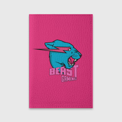 Обложка для паспорта матовая кожа Mr Beast Gaming Full Print Pink edition