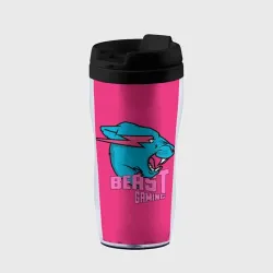 Термокружка-непроливайка Mr Beast Gaming Full Print Pink edition