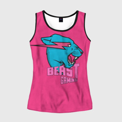 Женская майка 3D Mr Beast Gaming Full Print Pink edition