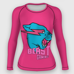 Женский рашгард 3D Mr Beast Gaming Full Print Pink edition