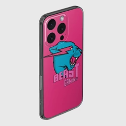 Чехол для iPhone 16 Pro силиконовый с защитой камеры Mr Beast Gaming Full Print Pink edition - фото 2