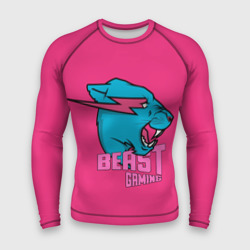 Мужской рашгард 3D Mr Beast Gaming Full Print Pink edition