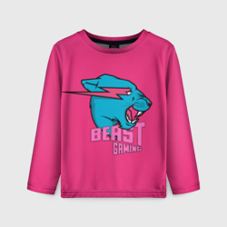 Детский лонгслив 3D Mr Beast Gaming Full Print Pink edition