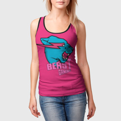 Женская майка 3D Mr Beast Gaming Full Print Pink edition - фото 2