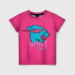 Детская футболка 3D Mr Beast Gaming Full Print Pink edition