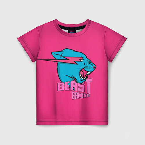 Детская футболка 3D Mr Beast Gaming Full Print Pink edition, цвет 3D печать