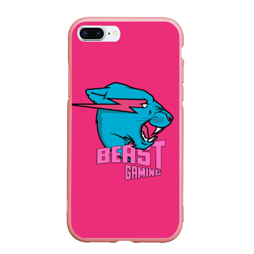 Чехол для iPhone 7Plus/8 Plus матовый Mr Beast Gaming Full Print Pink edition, цвет баблгам